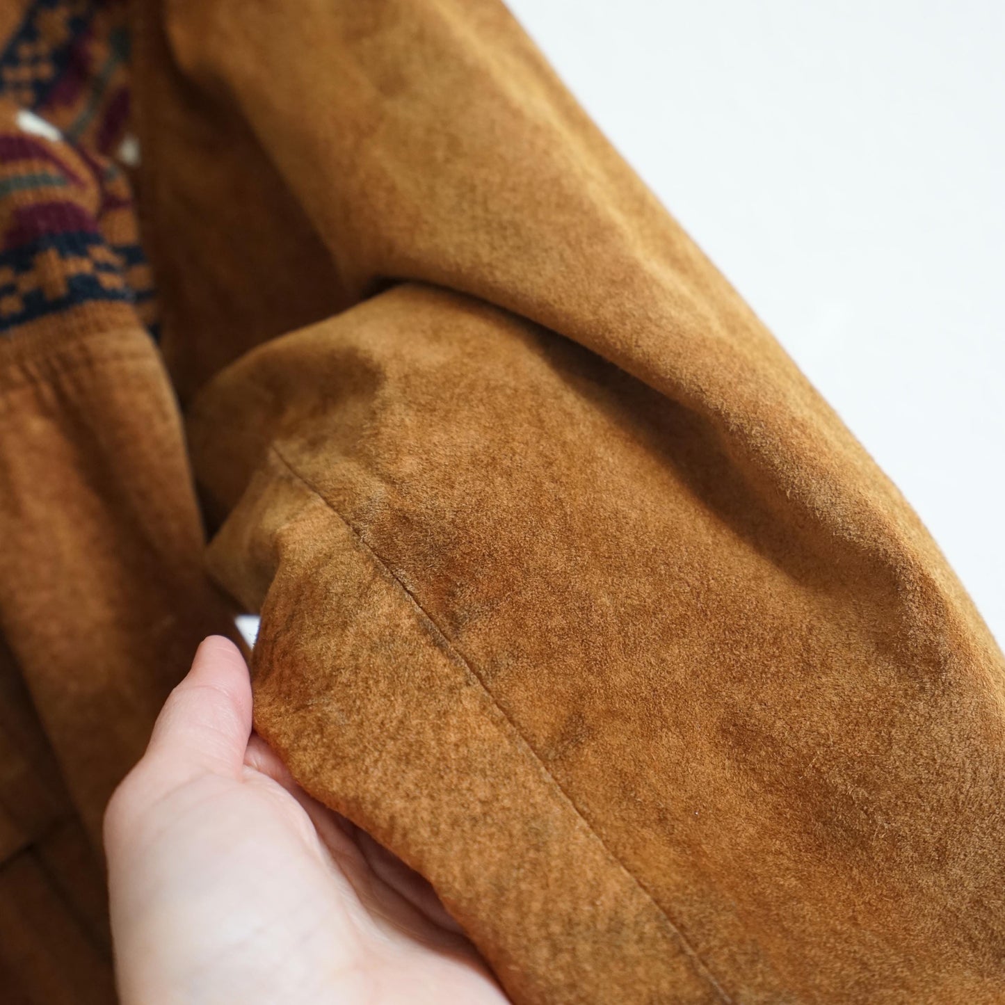 Vintage Leather Bomber Jacket men Size M unisex