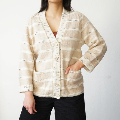 Vintage 90s Cardigan size S beige