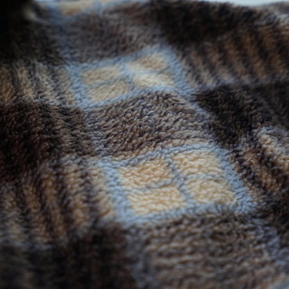 Vintage teddy flannel Shirt Size M-L cotton linen