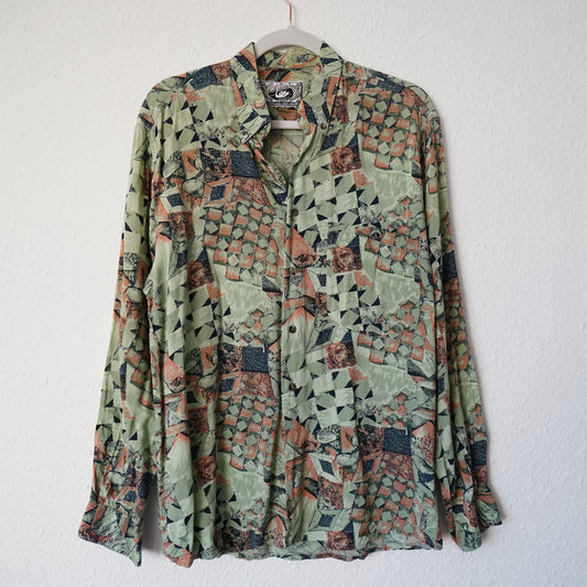 Vintage 80s colorful Shirt men size XL