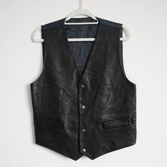 Vintage leather Vest men Size S-M