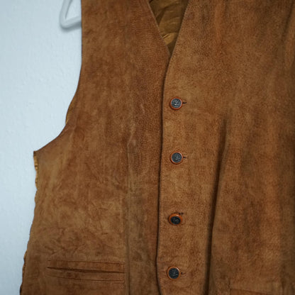 Vintage suede Vest men Size S l