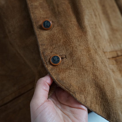 Vintage suede Vest men Size S l