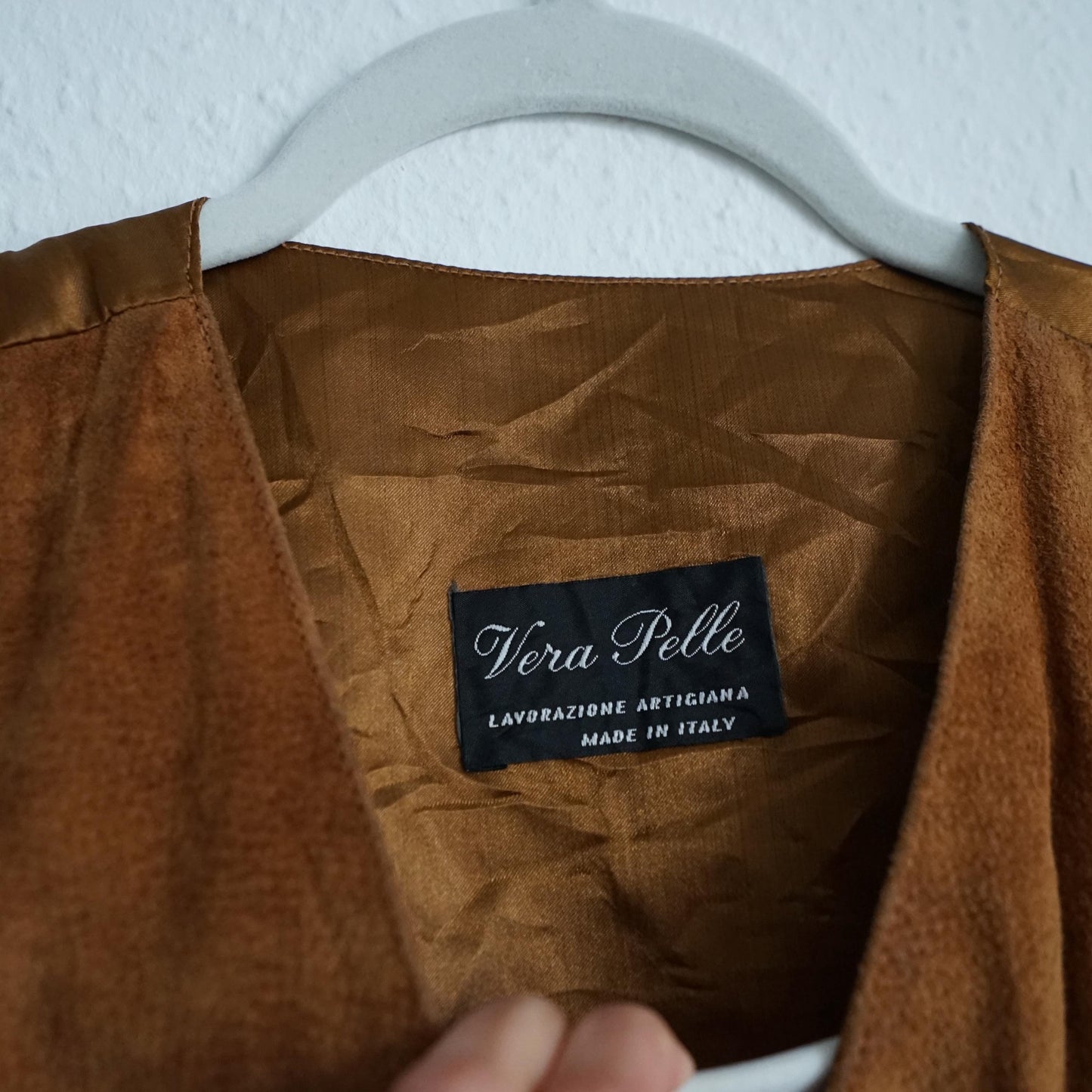 Vintage suede Vest men Size S l