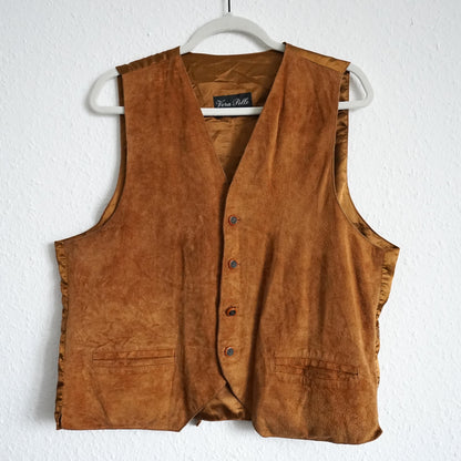 Vintage suede Vest men Size S l