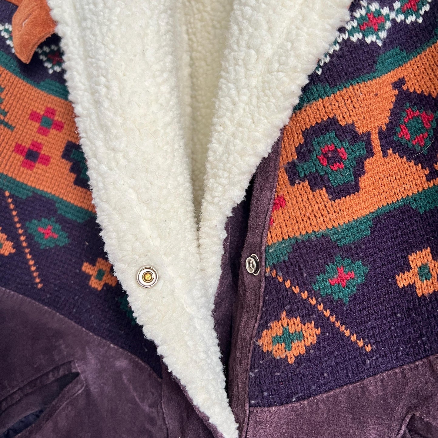 Vintage Leather Bomber Jacket men Size M