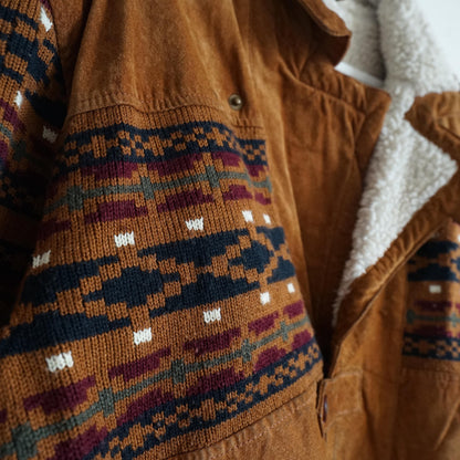 Vintage Leather Bomber Jacket men Size M unisex