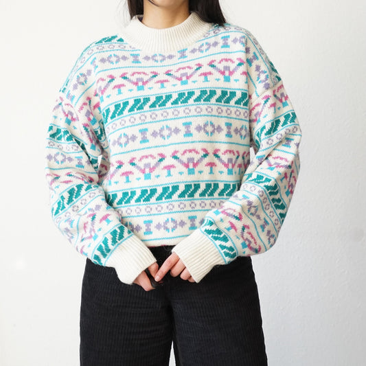 Vintage 90s Pullover Size M pastel colors