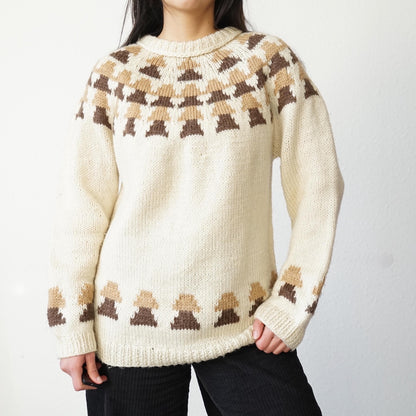 Vintage 90s Pullover Size S-M handmade