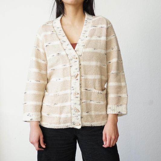 Vintage 90s Cardigan size S beige