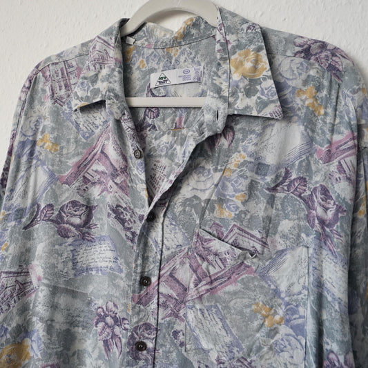 Vintage 80s colorful Shirt men size L