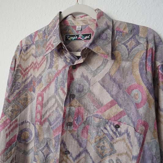 Vintage 80s colorful Shirt men size M