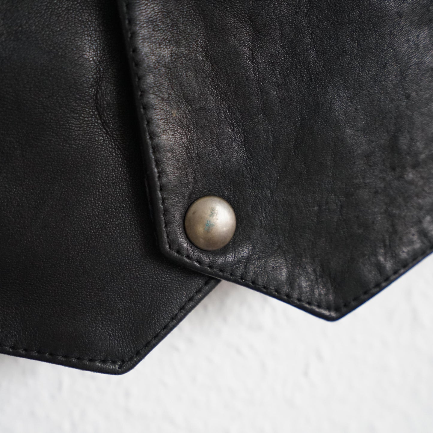 Vintage leather Vest men Size S-M