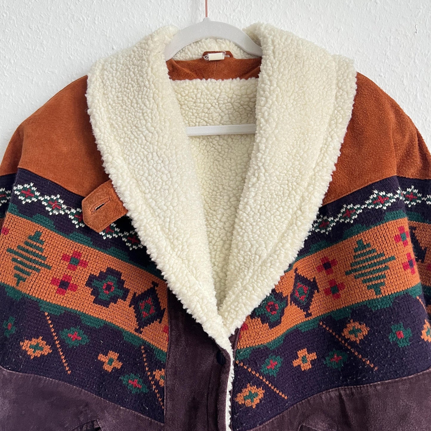 Vintage Leather Bomber Jacket men Size M