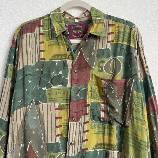 Vintage 80s colorful Shirt men size M