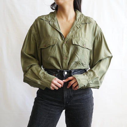 Vintage 90s silk Shirt size M-L