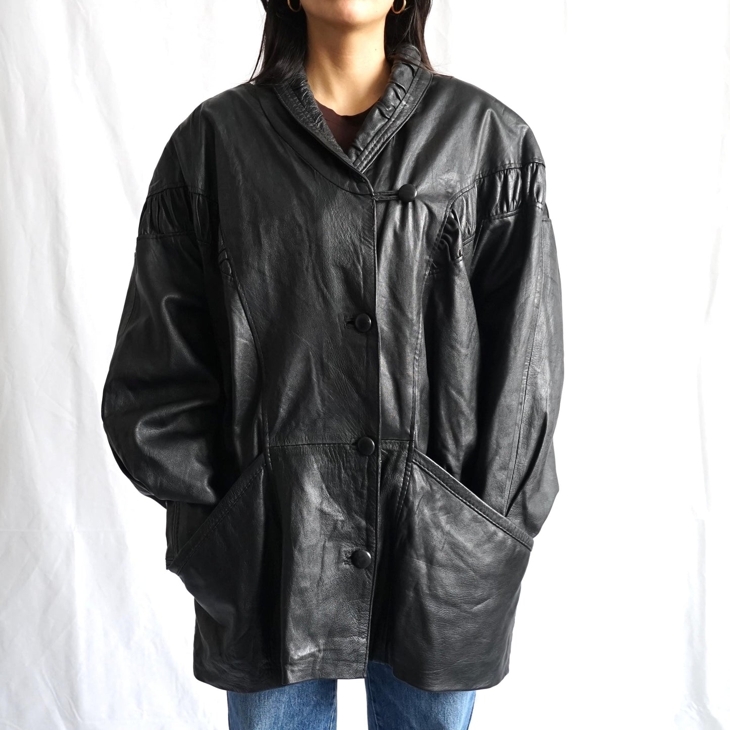 Vintage 80s leather jacket size L