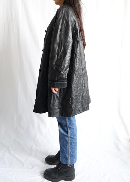 Vintage 90s leather coat size M