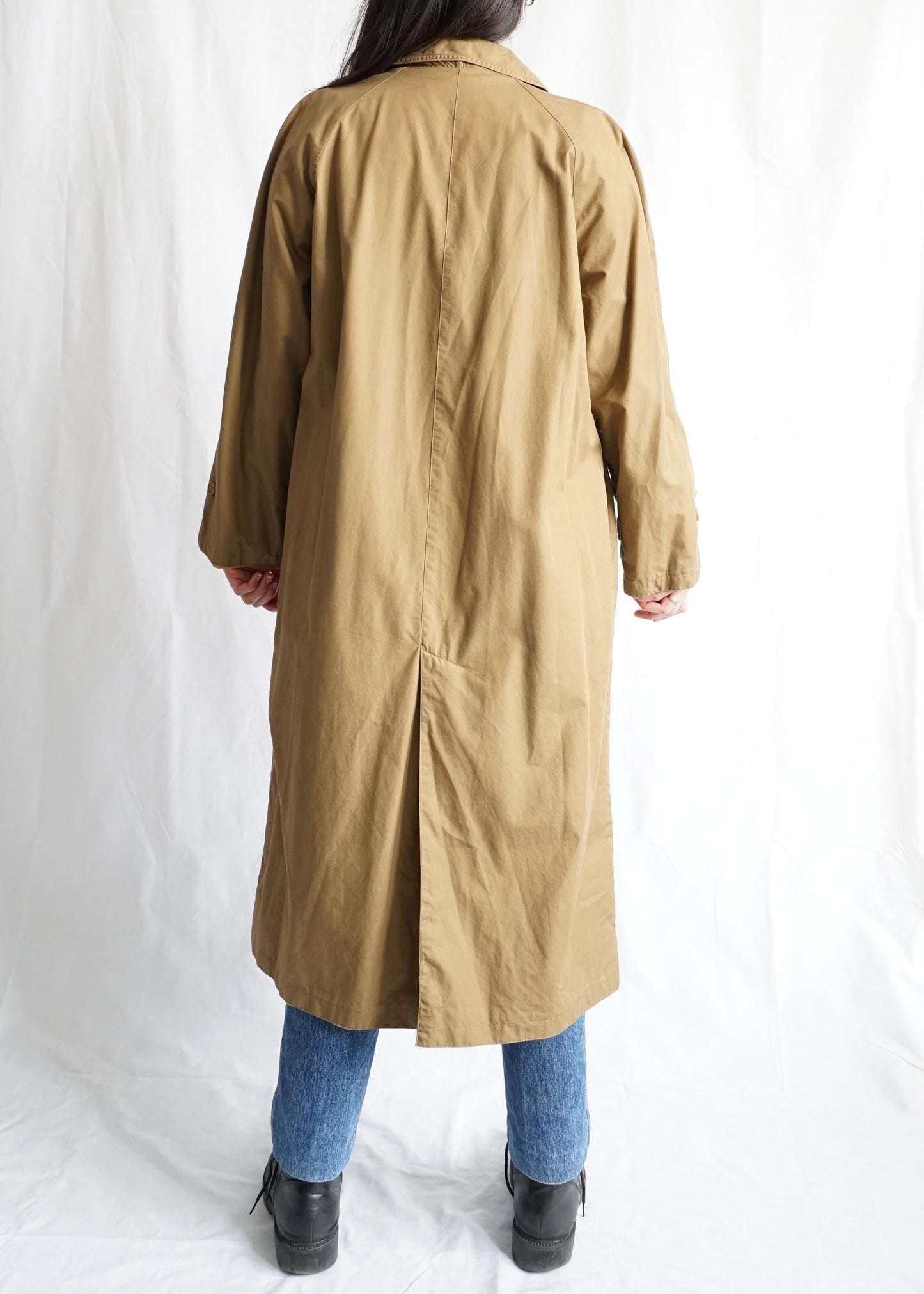 Vintage 70s Trench Coat Size M brown