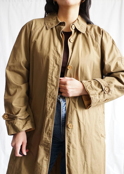 Vintage 70s Trench Coat Size M brown