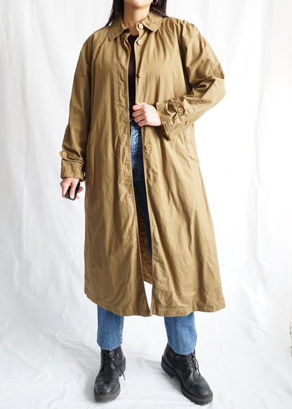 Vintage 70s Trench Coat Size M brown