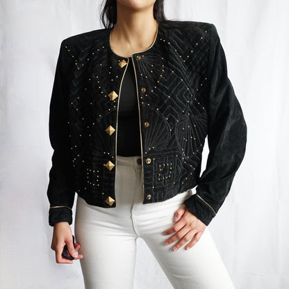 Vintage 80s leather jacket size S-M