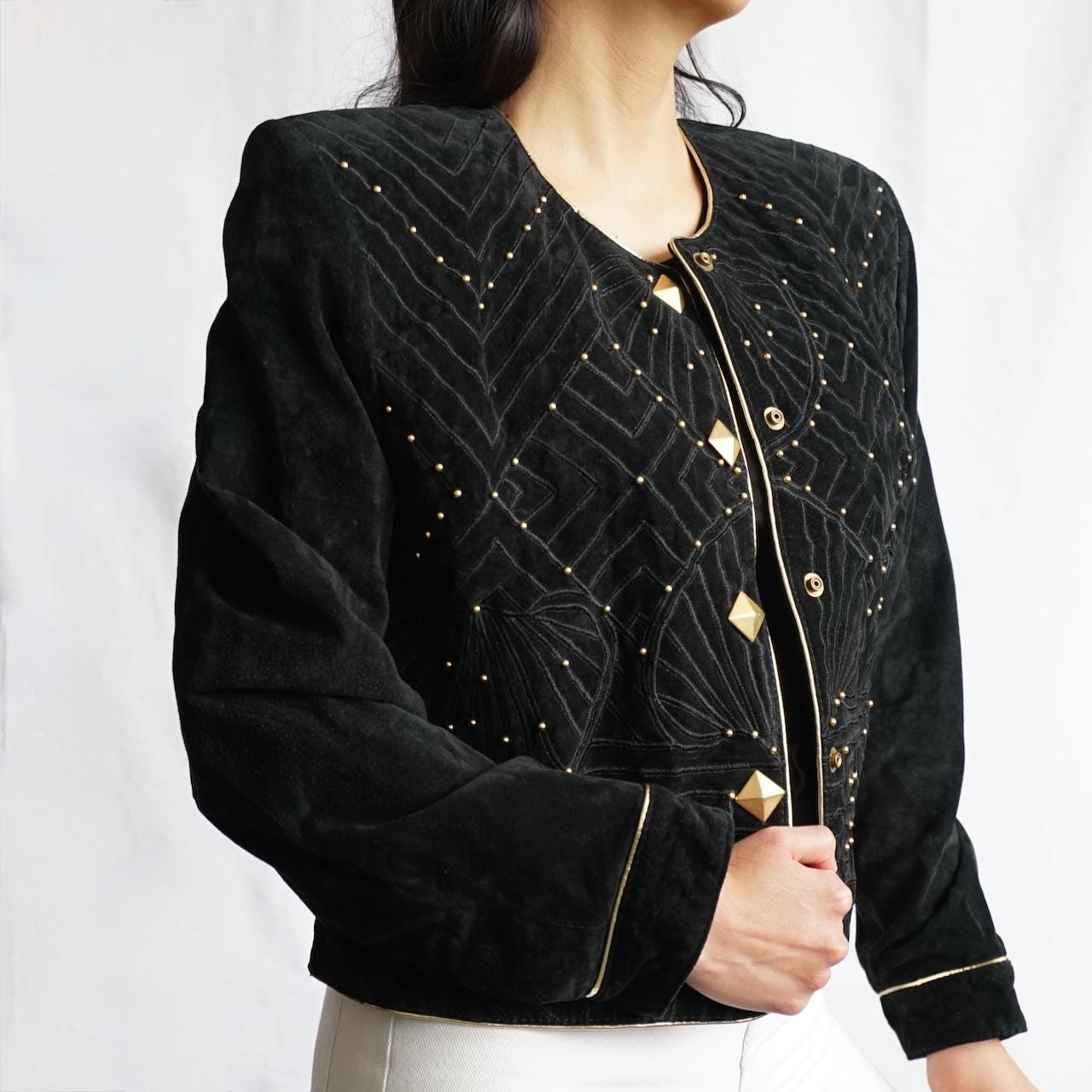 Vintage 80s leather jacket size S-M