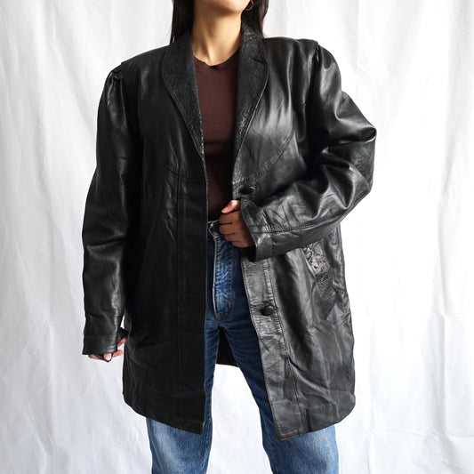 Vintage 80s leather jacket size M-L