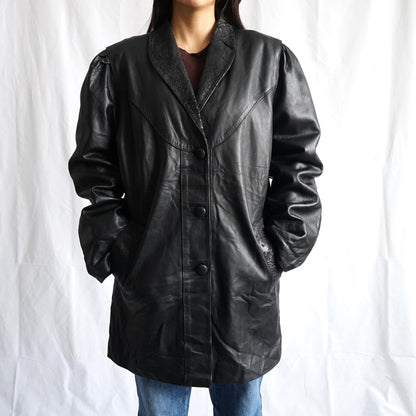 Vintage 80s leather jacket size M-L
