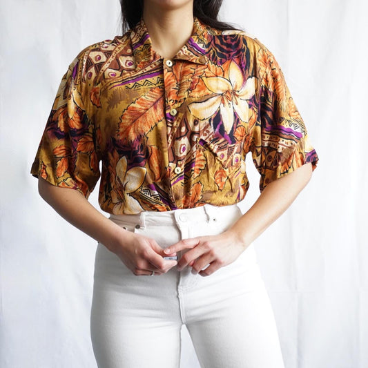 Vintage 90s Blouse size S-M floral