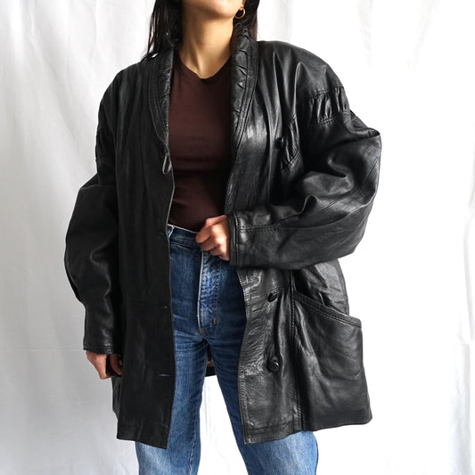 Vintage 80s leather jacket size L