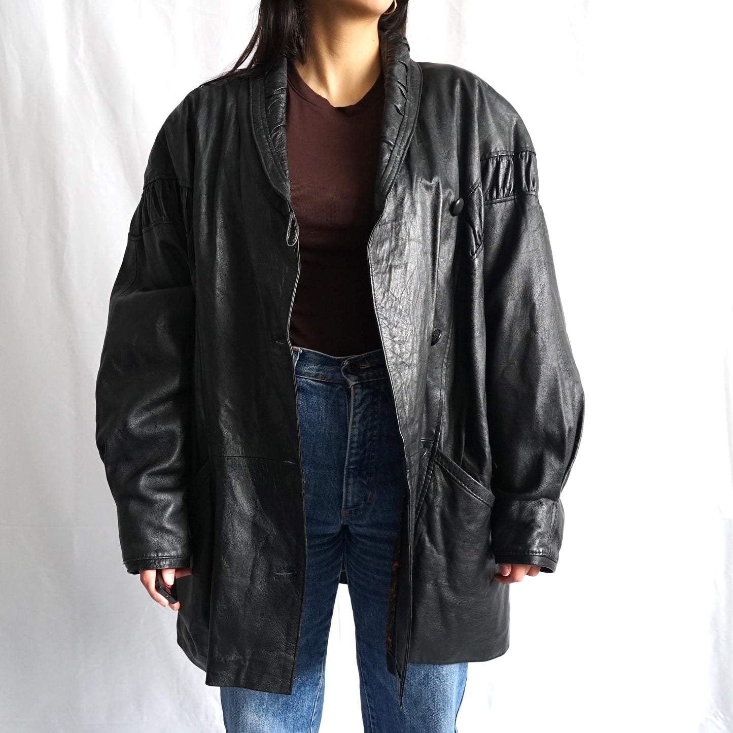 Vintage 80s leather jacket size L