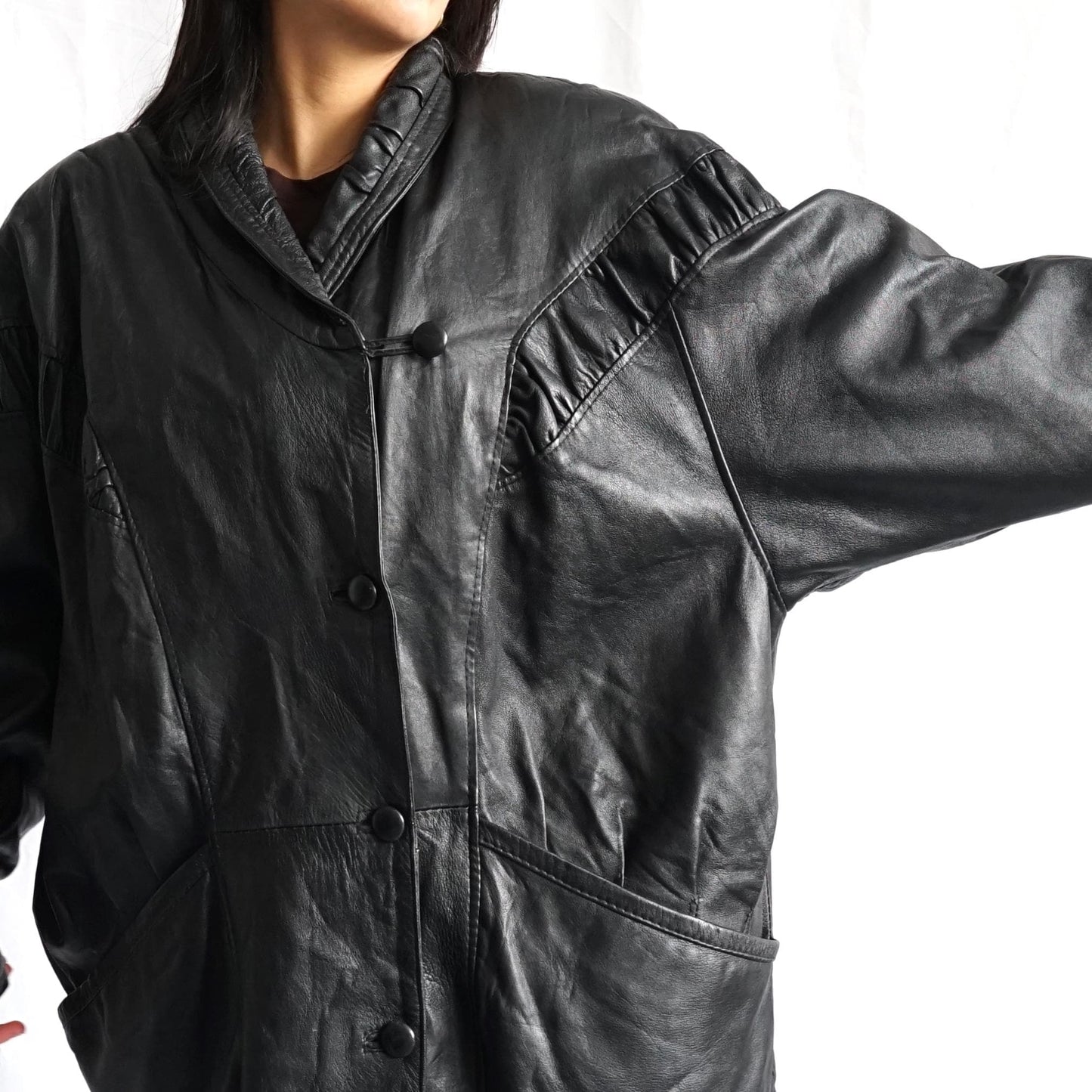 Vintage 80s leather jacket size L