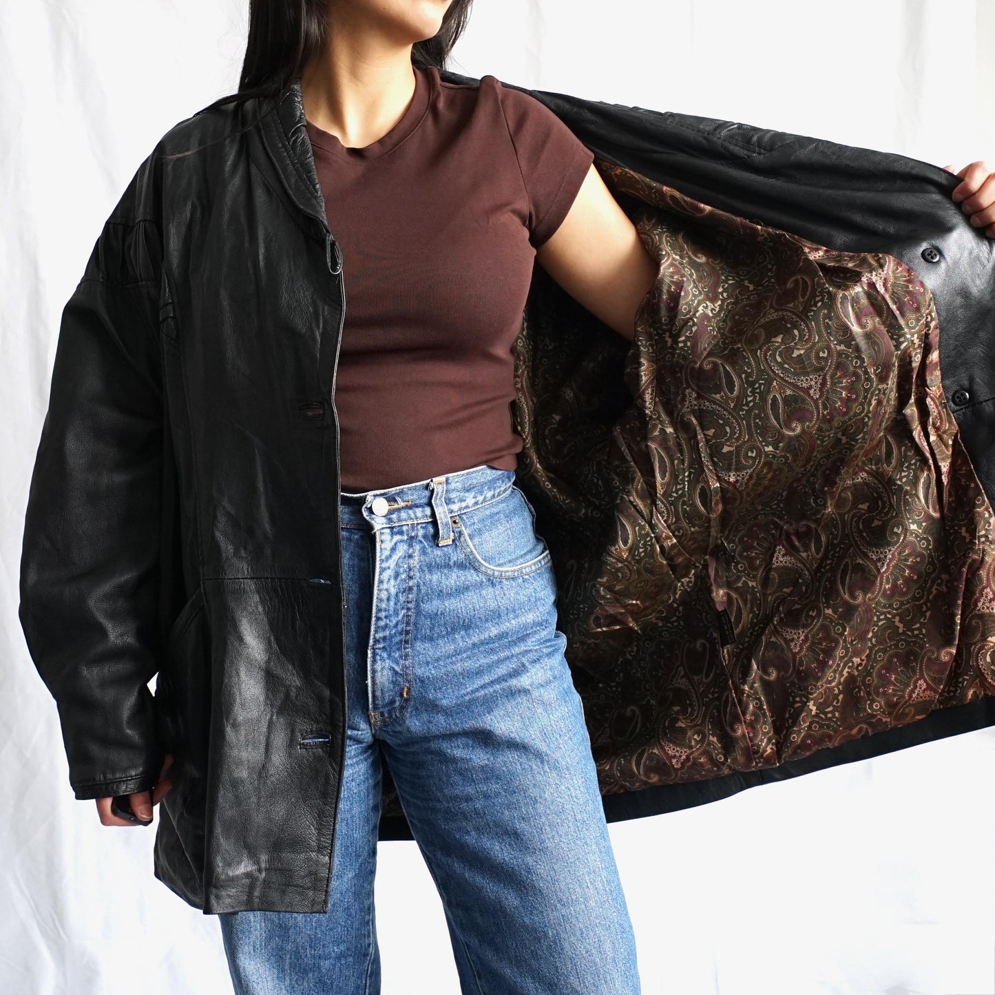 Vintage 80s leather jacket size L