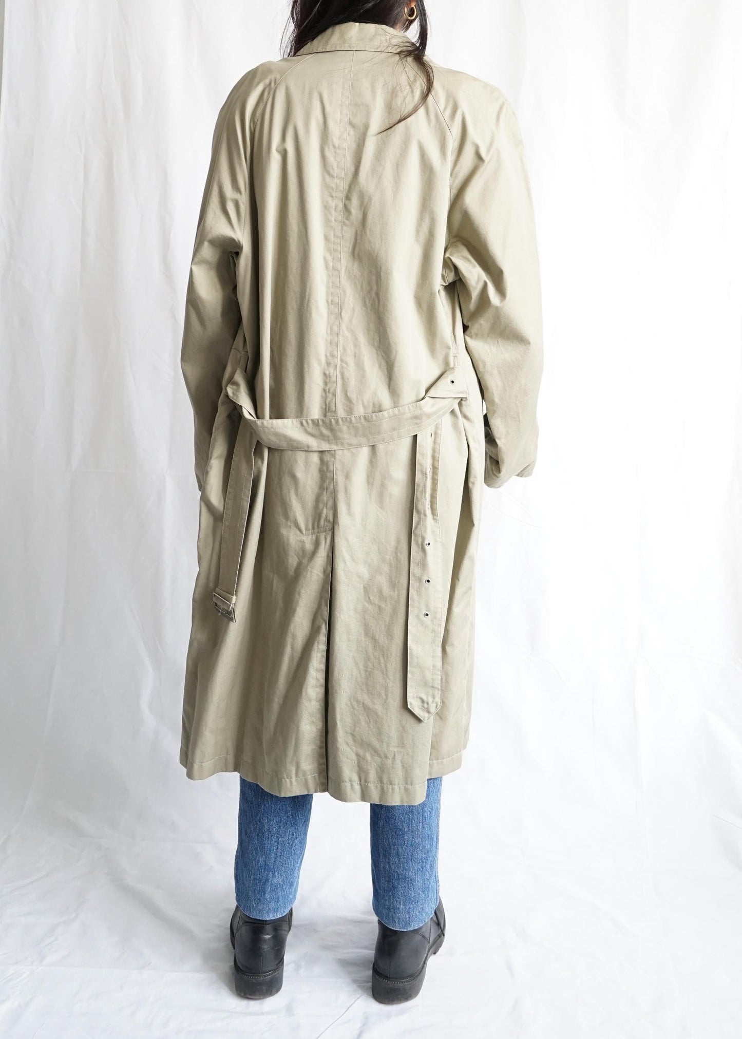 Vintage 70s Trench Coat Size L beige coat