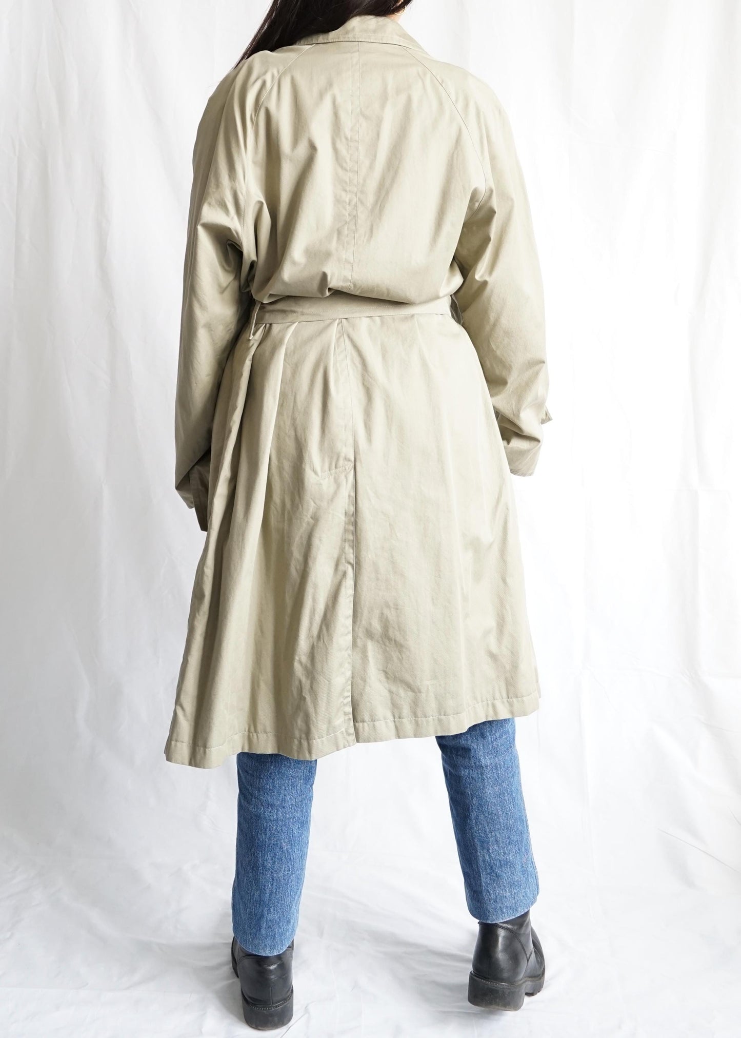 Vintage 70s Trench Coat Size L beige coat