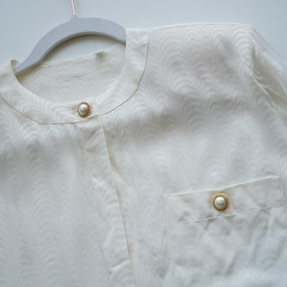 Vintage 80s Blouse size M-L - silk blend