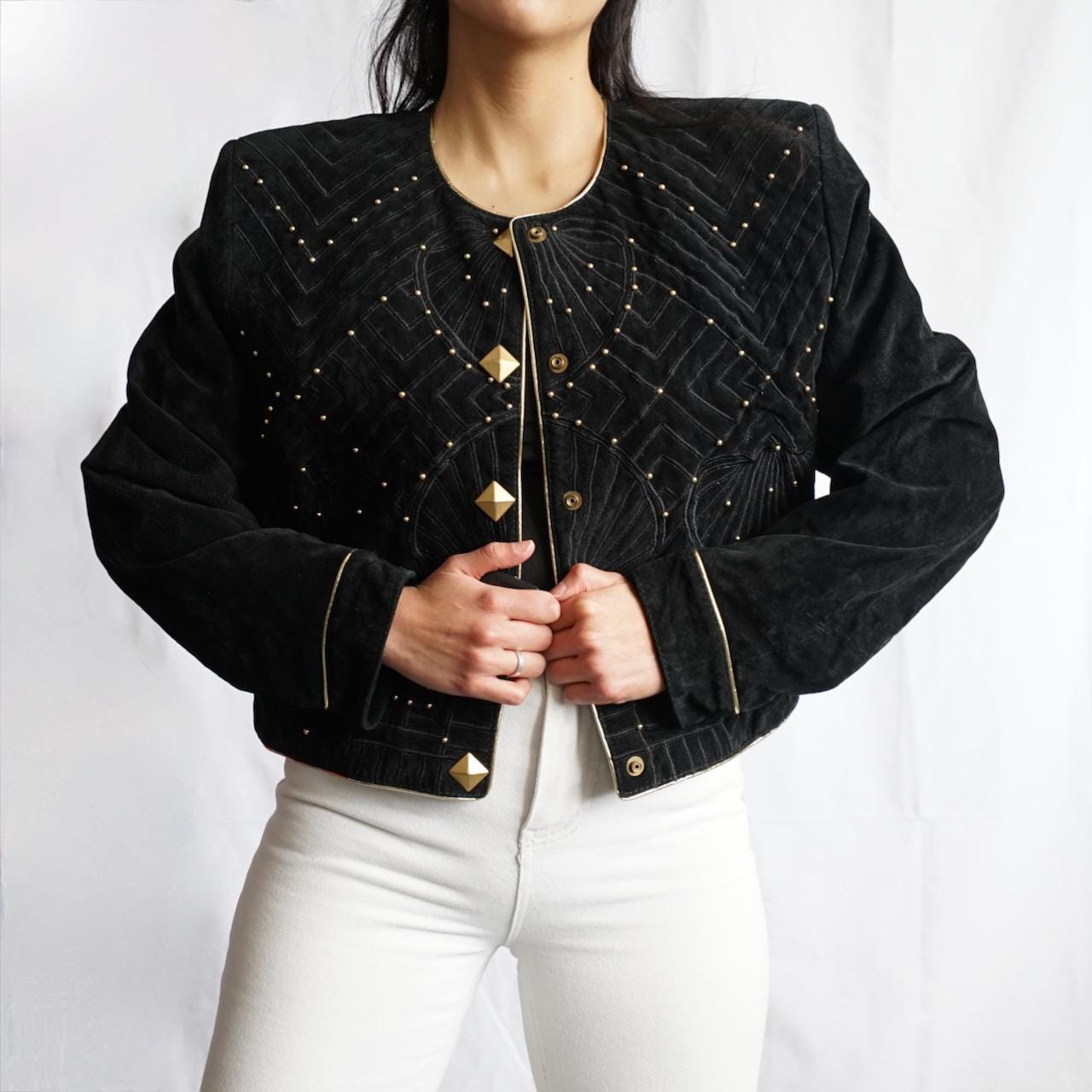 Vintage 80s leather jacket size S-M