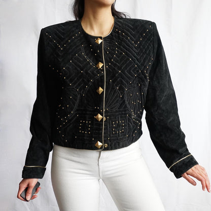 Vintage 80s leather jacket size S-M
