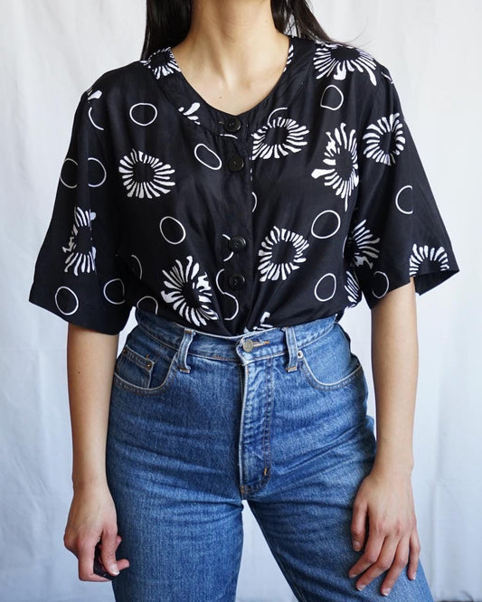 Vintage 90s Blouse size M-L floral