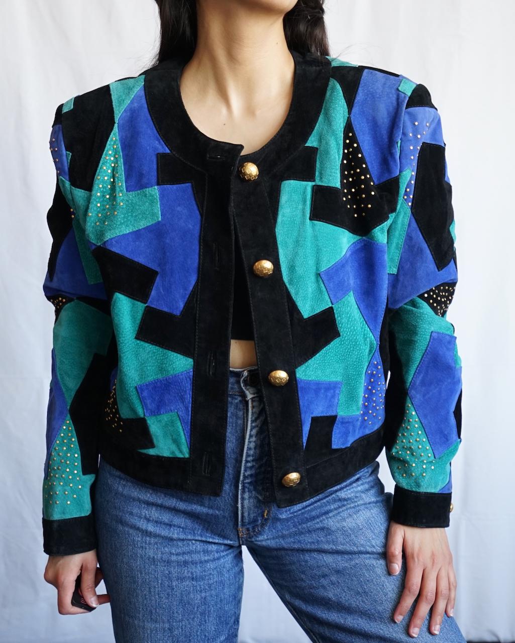Vintage 80s leather jacket size M-L Dino'z
