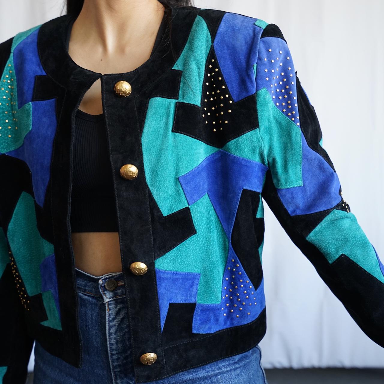 Vintage 80s leather jacket size M-L Dino'z