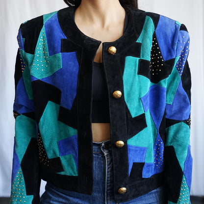Vintage 80s leather jacket size M-L Dino'z