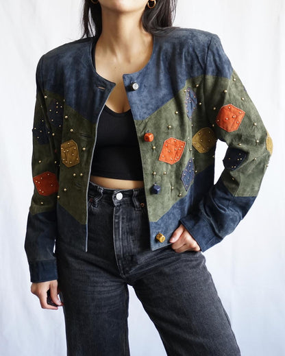 Vintage 80s leather jacket size S