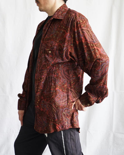 Vintage 80s shirt men size L paisley