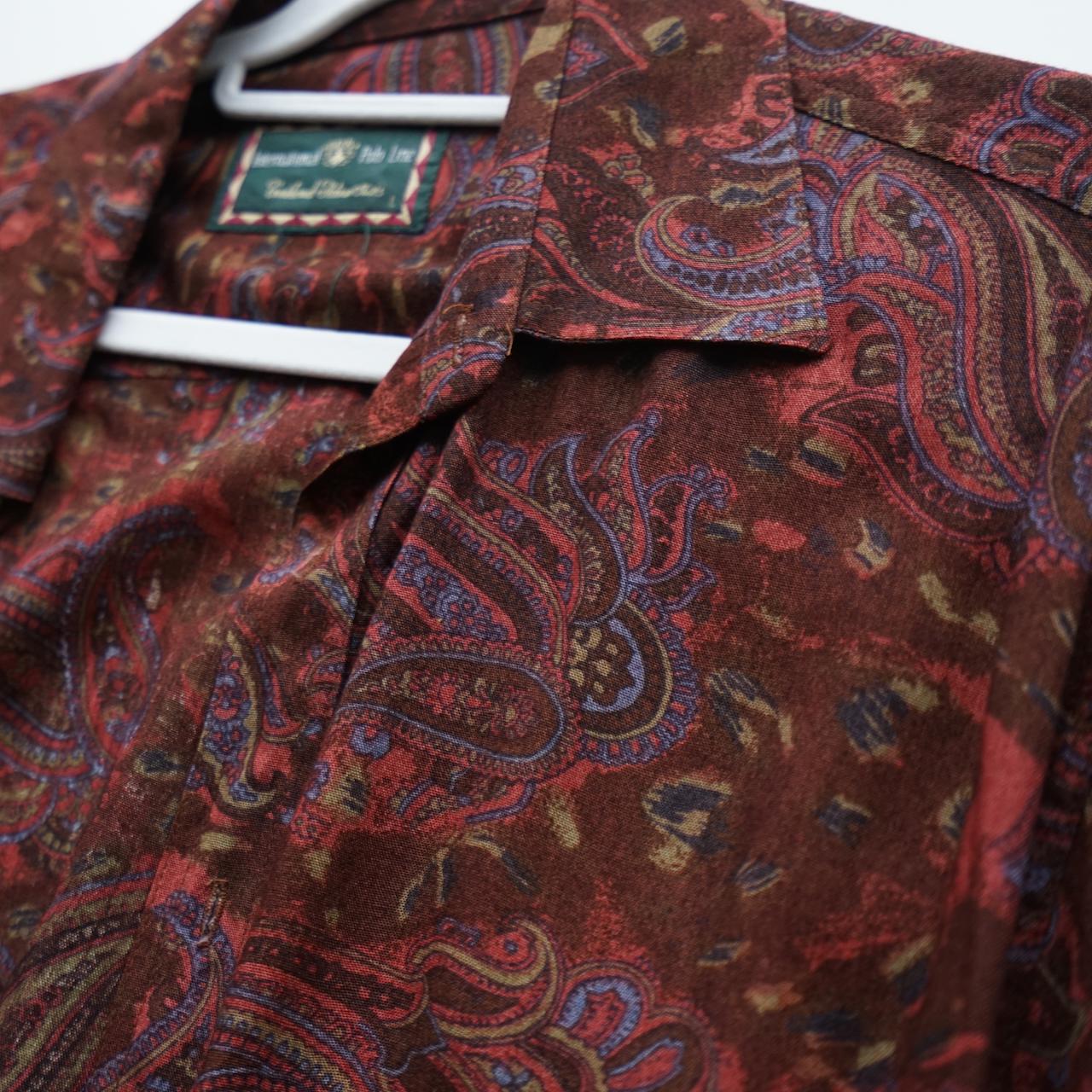 Vintage 80s shirt men size L paisley