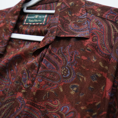Vintage 80s shirt men size L paisley