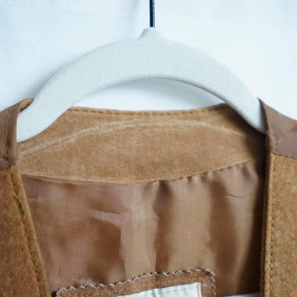 Vintage 70s suede Vest men Size M