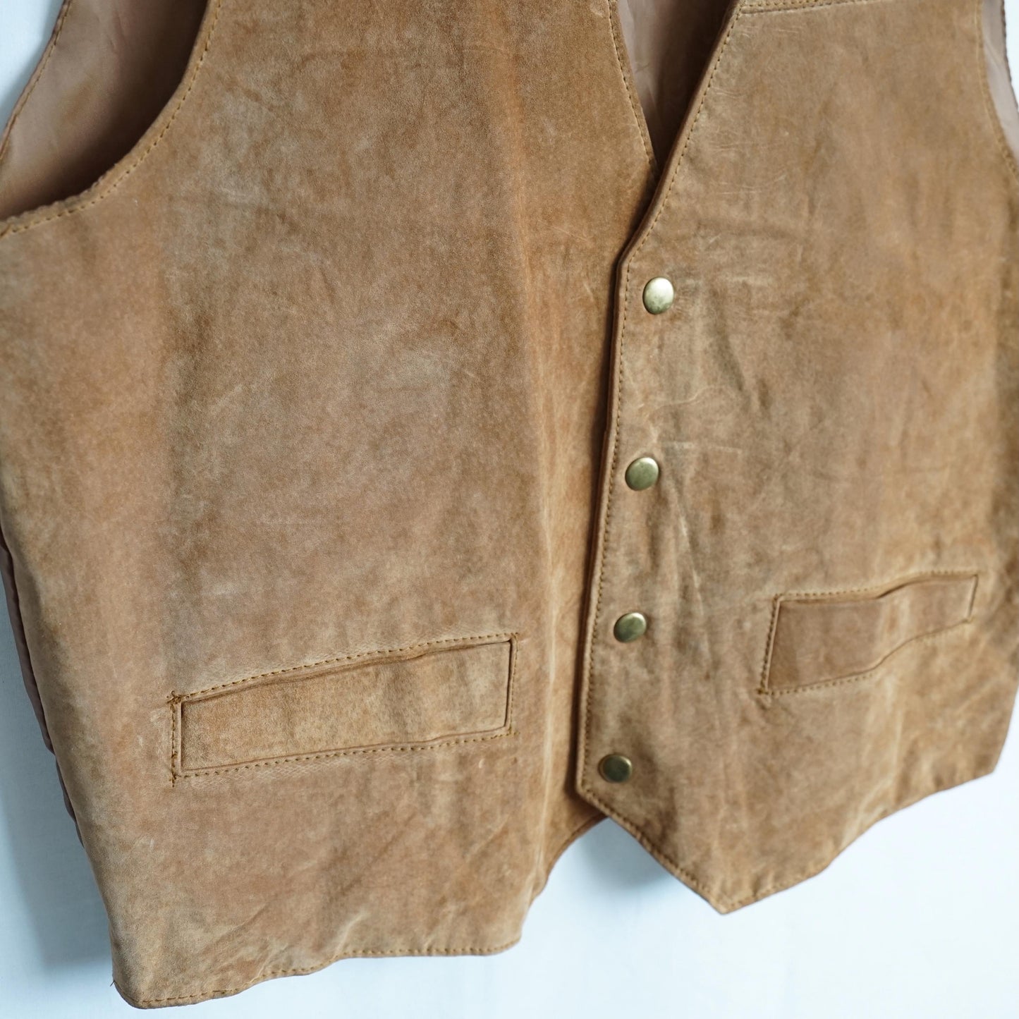 Vintage 70s suede Vest men Size M