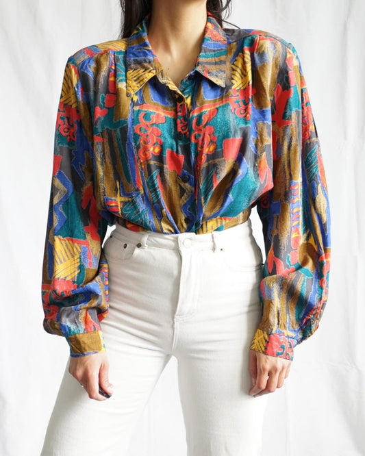 Vintage 80s Blouse size L